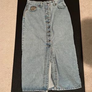 VINTAGE Light Wash Jean Skirt